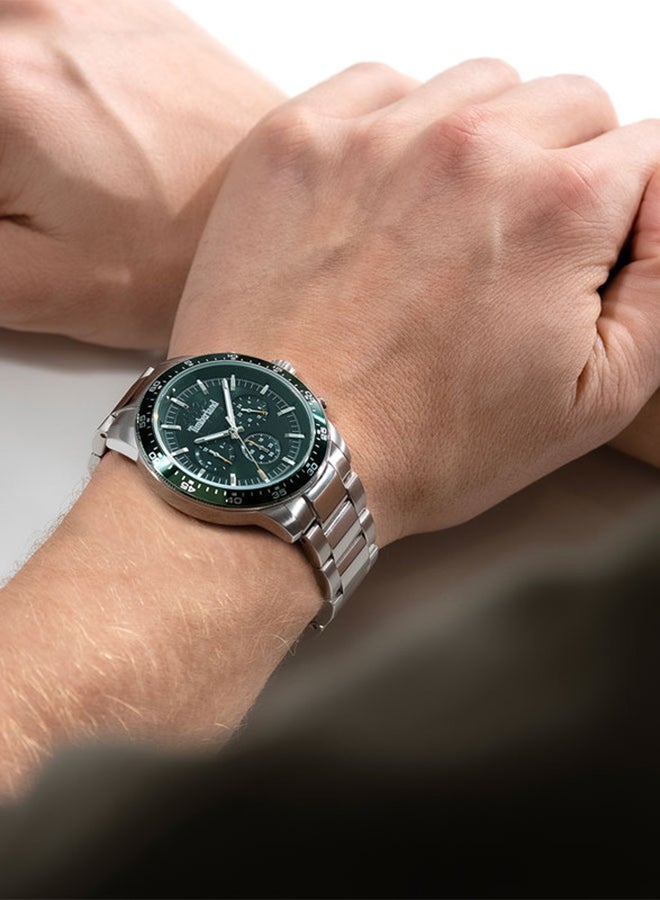تمبرلاند Men's Timberland Parkman Multifunction - Mens Watch - Green Dial, Steel Bracelet  - Image 4