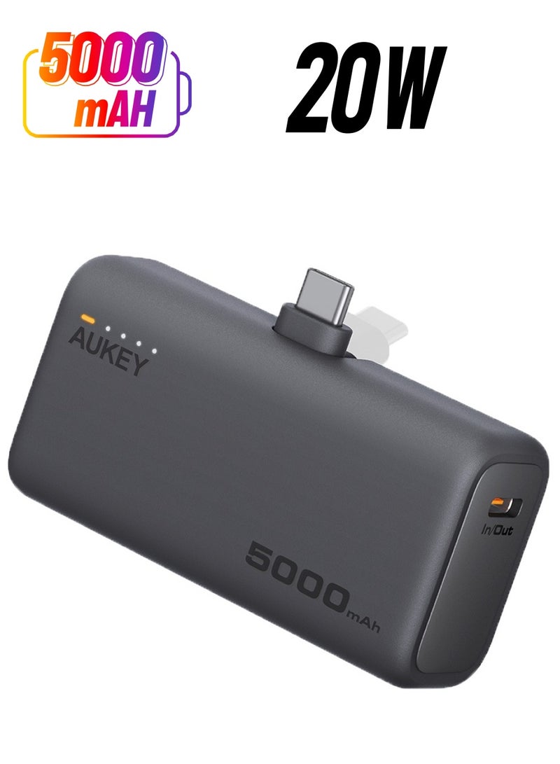 Aukey 5000 mAh Power Bank Spark 20W Charging Y59 Grey  - Image 1