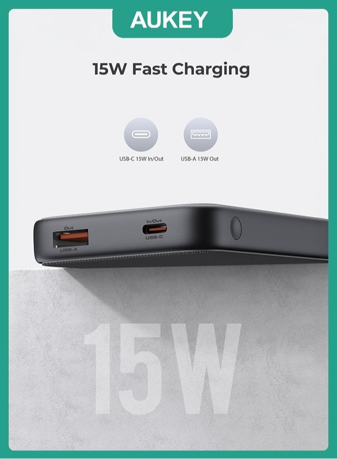 Aukey Power Bank With 15W Charging Y46 Grey - Image 2