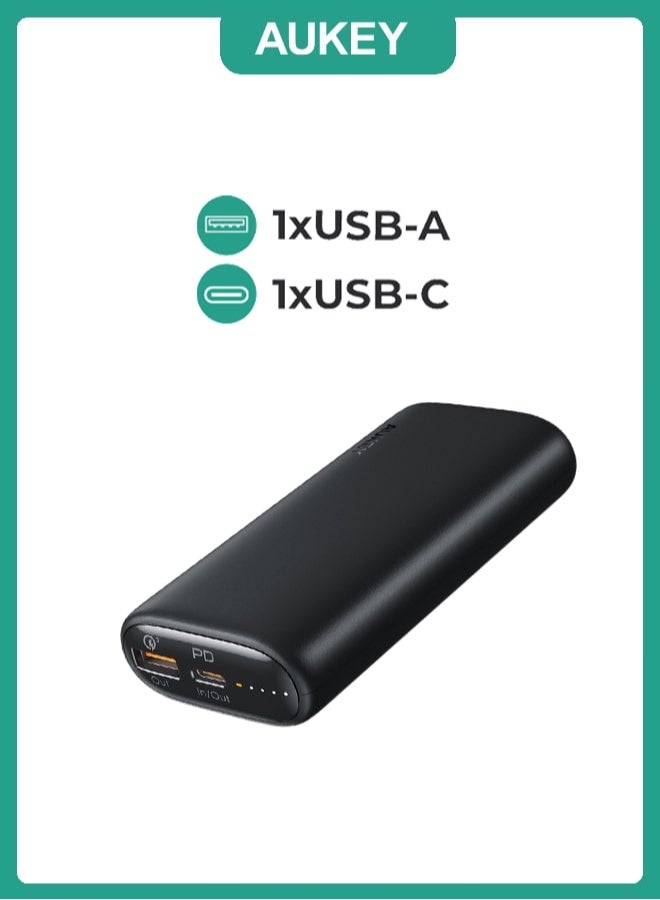 Aukey Power Bank With 30W PD ,Y36P Black - Image 1