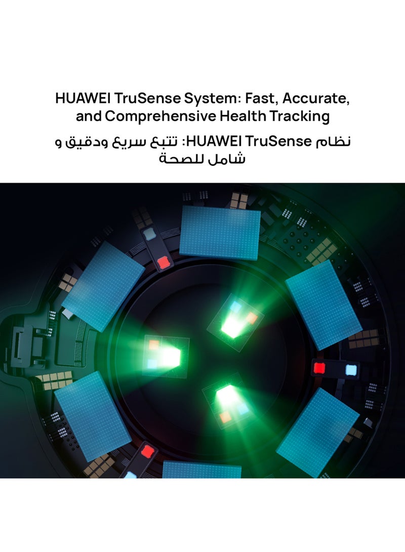 هواوي ساعة ذكية Watch GT 5 مقاس 46 مم، عمر بطارية يصل إلى 14 يومًا، تجربة جديدة تمامًا للجري وركوب الدراجات، ساعة بتصميم حاد الحواف، تتبع الصحة، متوافقة مع أنظمة iOS وAndroid - Image 5
