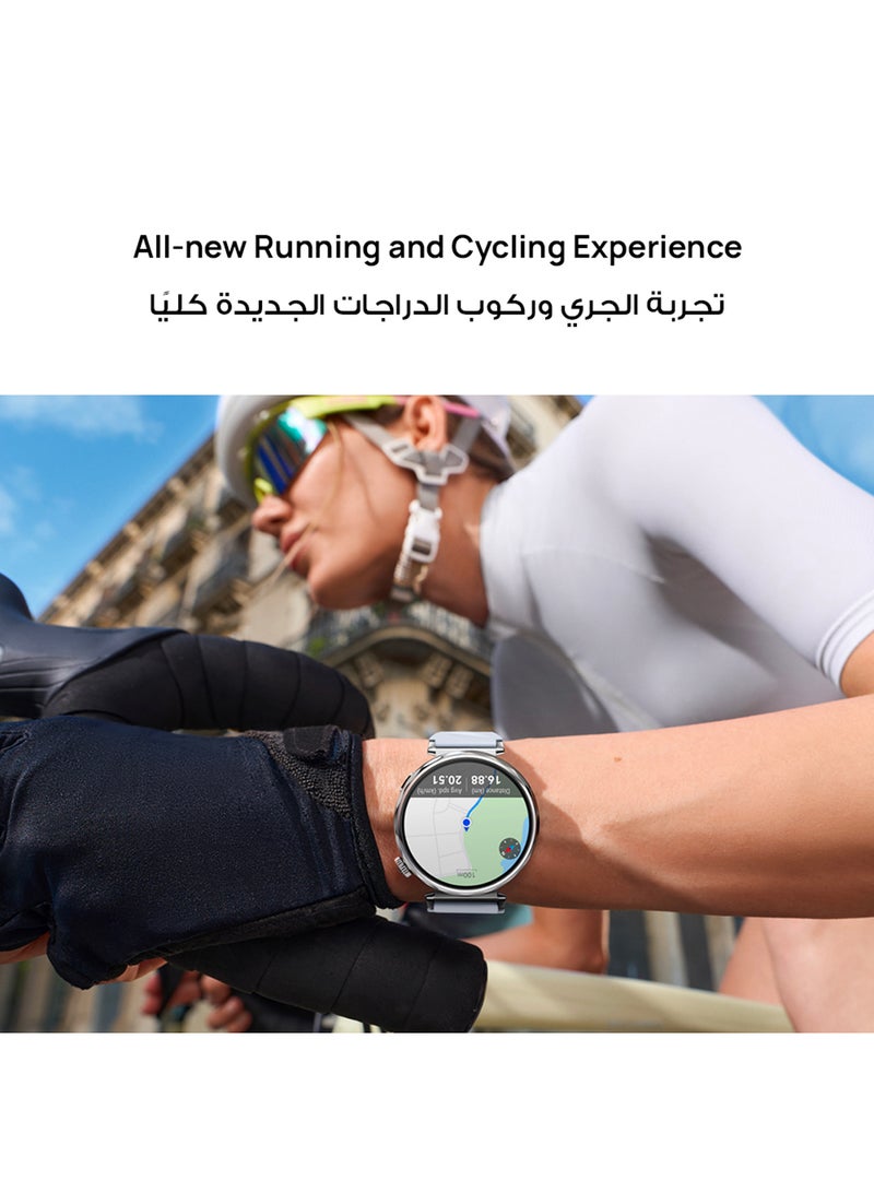 HUAWEI - WATCH GT 5 46mm Smartwatch, up to 14 Days Battery Life, All-new Running and Cycling Experience, Sharp-Edged Design, iOS and Android + FreeBuds 5i Earbuds and Extra 3 Months Warranty Blue - Image 1