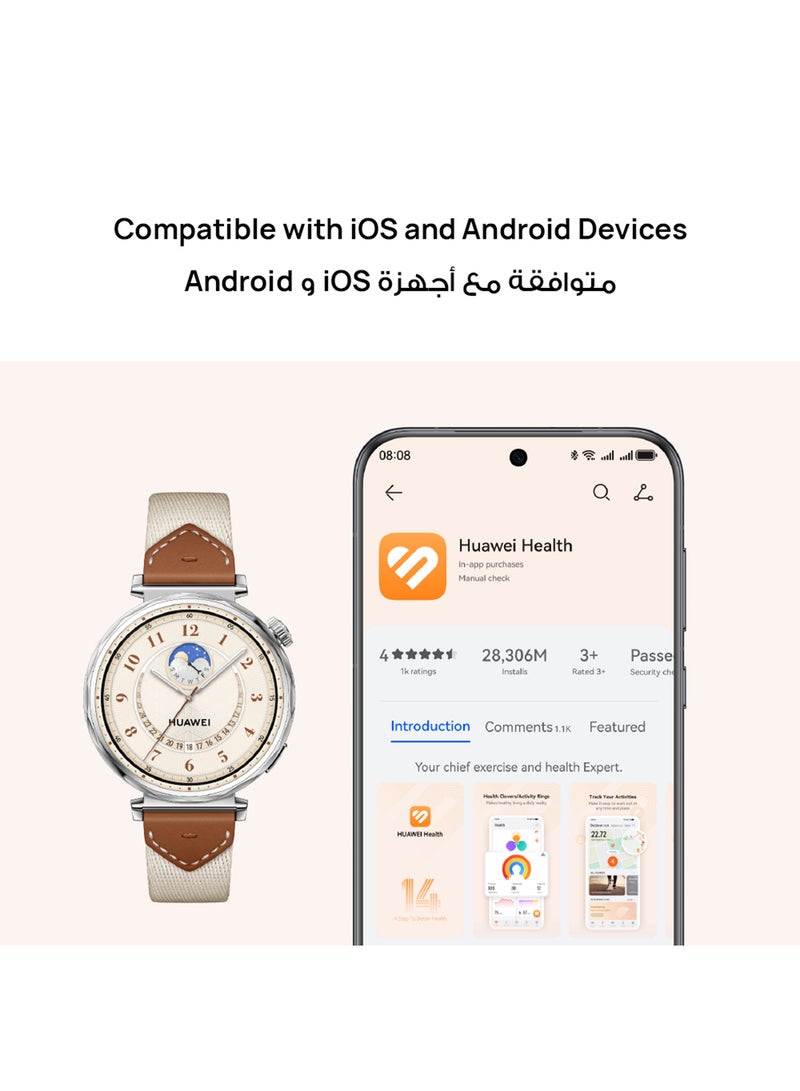 HUAWEI - WATCH GT 5 46mm Smartwatch, up to 14 Days Battery Life, All-new Running and Cycling Experience, Sharp-Edged Design, iOS and Android + FreeBuds 5i Earbuds and Extra 3 Months Warranty Blue - Image 1