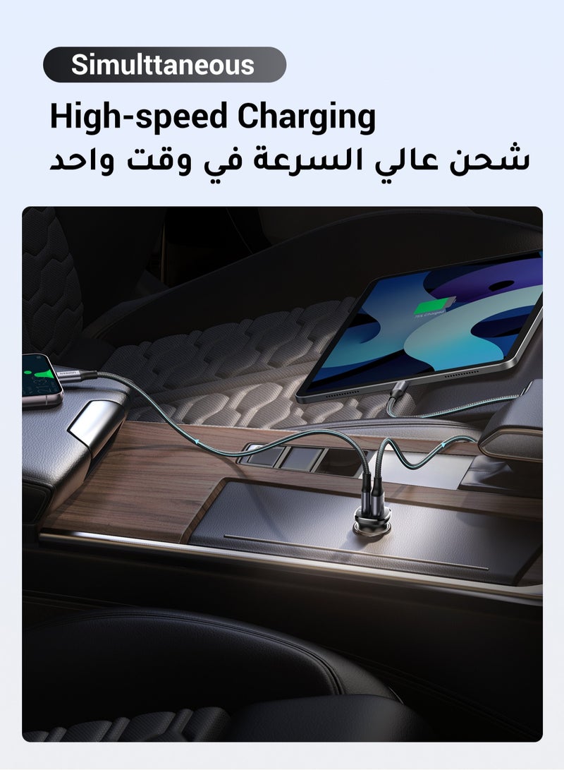 Ugreen 30W Car Charger Type C Dual Ports USB Car Adapter Fast Charging Fireproof Material USB A+ USB C Compatible With PD3.0 PPS QC4.0 iPhone 16 15 14 Pro Max Samsung Galaxy S23 S22 S21 Ultra Huawei Xiaomi Black - Image 3