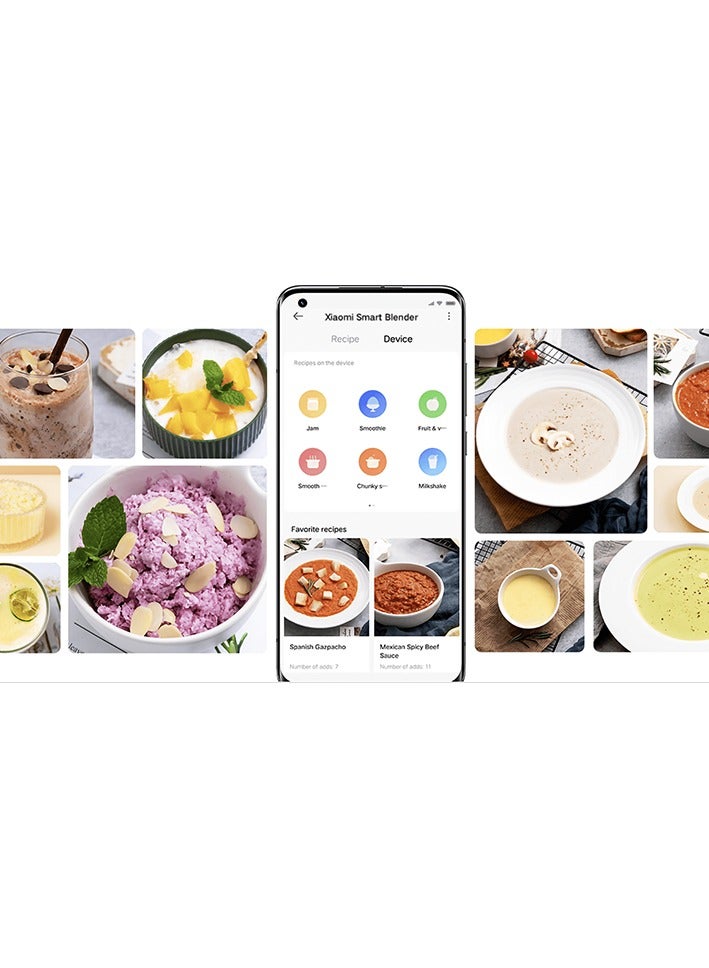 Xiaomi - Smart Blender 1600ml 950W BHR5961GB - White | App Control, Pre-set Programs, Stainless Steel Blades, LCD Display, Overheat Protection, Ideal for Smoothies, Soups & More 1600 ml 950 W BHR5961GB White - Image 1