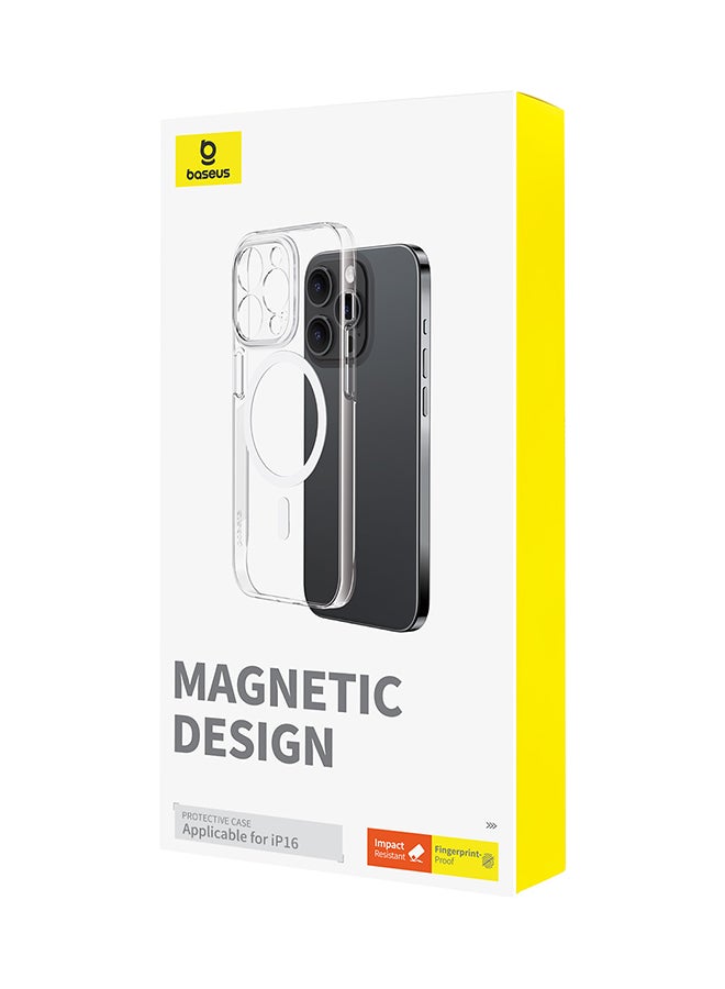 Baseus Crystal Series Magnetic Phone Case for iPhone 16 clear  - Image 3