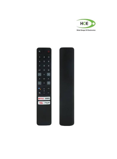 TCL Voice TV Remote Control RC901V FMR1 FMR5 FMR7 FMRD With Netflix, Zee5, Prime Video, TCL Button Black