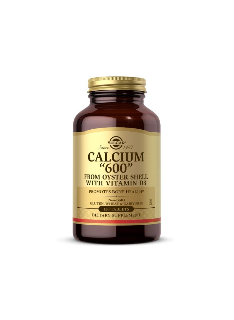 Solgar - Calcium 600 From Oyster Shell With Vitamin D3 - 240 Tablets - Image 1