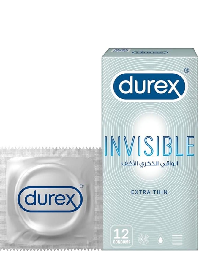 Durex Invisible Extra Thin Condoms Pack Of 12 - Image 1