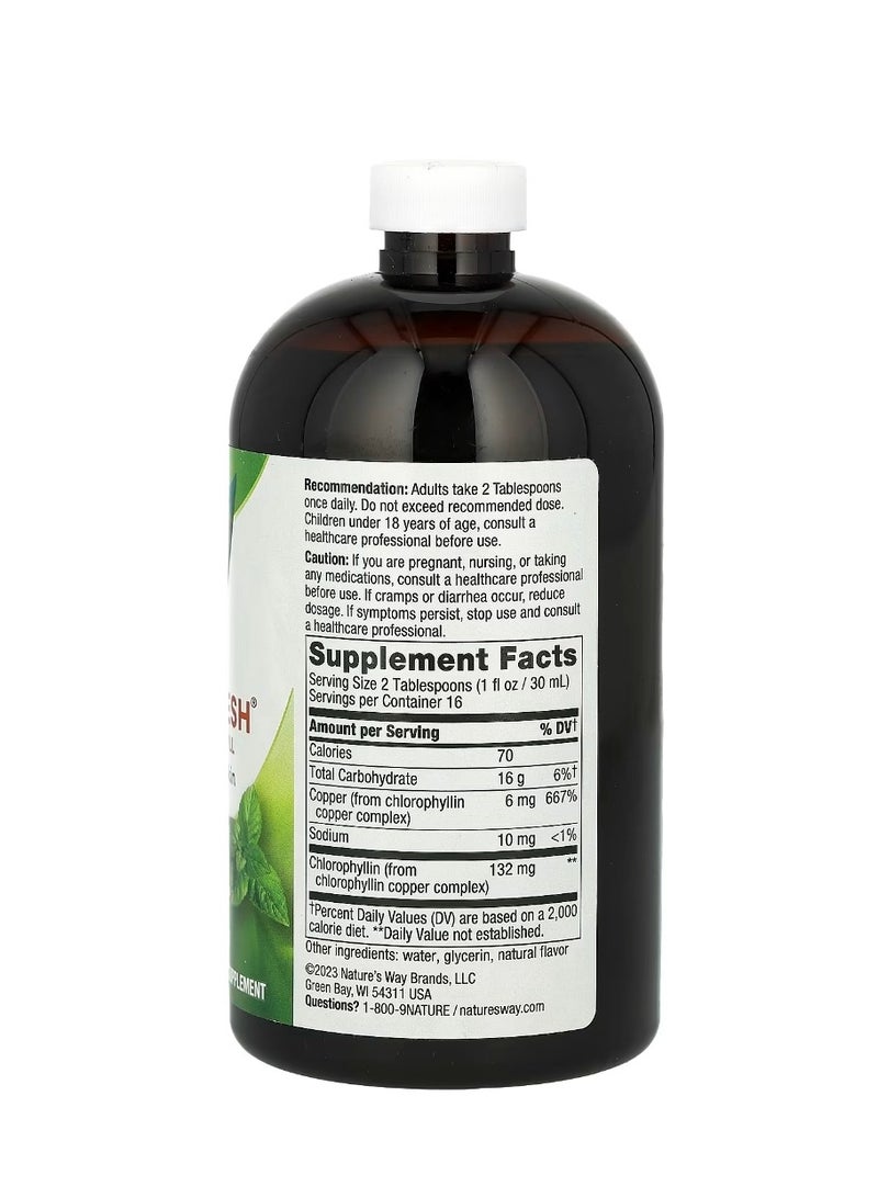 Nature's Way Chlorofresh Liquid Chlorophyll Peppermint 132 mg - 480 ml - Image 2