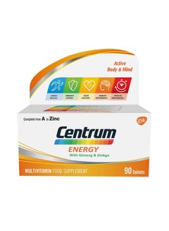 Centrum Energy Multivitamin Supplement Tablets With Vitamins Iron With Ginseng And Ginkgo Biloba 90 Ct  - Image 1