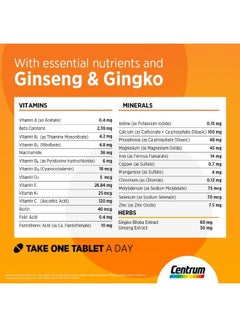 Centrum Energy Multivitamin Supplement Tablets With Vitamins Iron With Ginseng And Ginkgo Biloba 90 Ct  - Image 5
