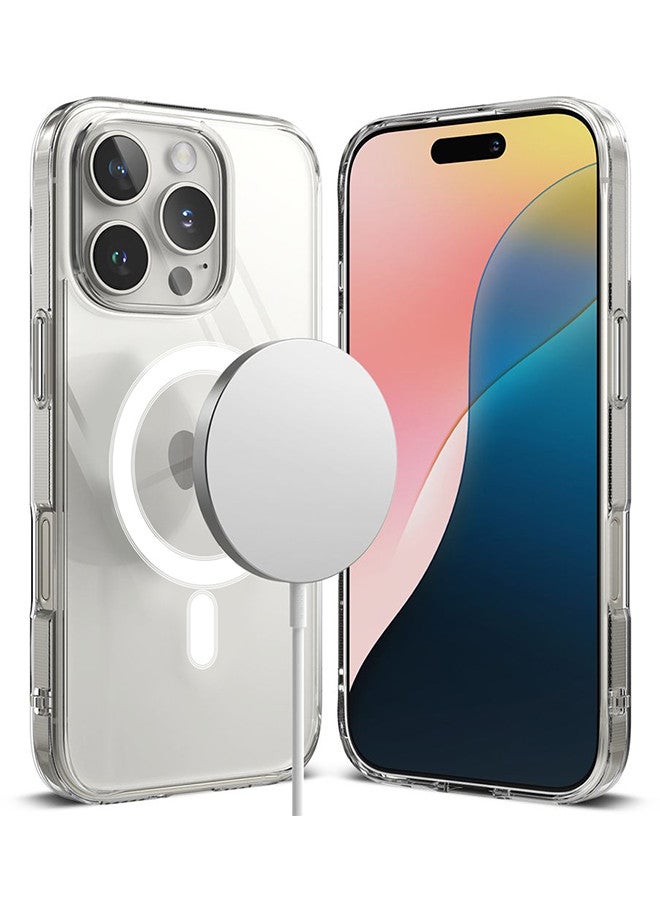 MARGOUN (for iPhone 16 Pro) TPU Case,Compatible with MagSafe, Military Grade Protection, Resists Yellowing and Scratches, Magnetic Phone Case Clear - Image 2