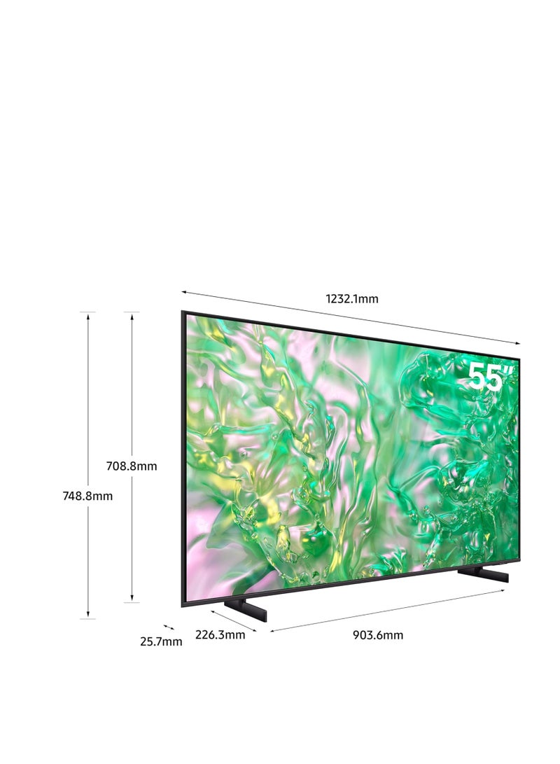 سامسونج Smart TV, Crystal UHD, DU8000, 55 Inch, 2024, Dynamic Crystal Color, 4K Upscaling, Tizen OS, AirSlim Design 55DU8000 Titan Grey - Image 2