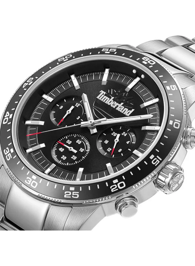 تمبرلاند Men's Parkman Men's Watch 44mm Analog Black Dial Silver Stainless Steel Strap