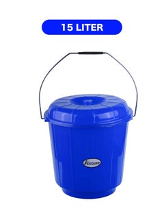 ESQUBE Esqube Oasis Bucket With Lid  15L Blue 15000ml  - Image 3