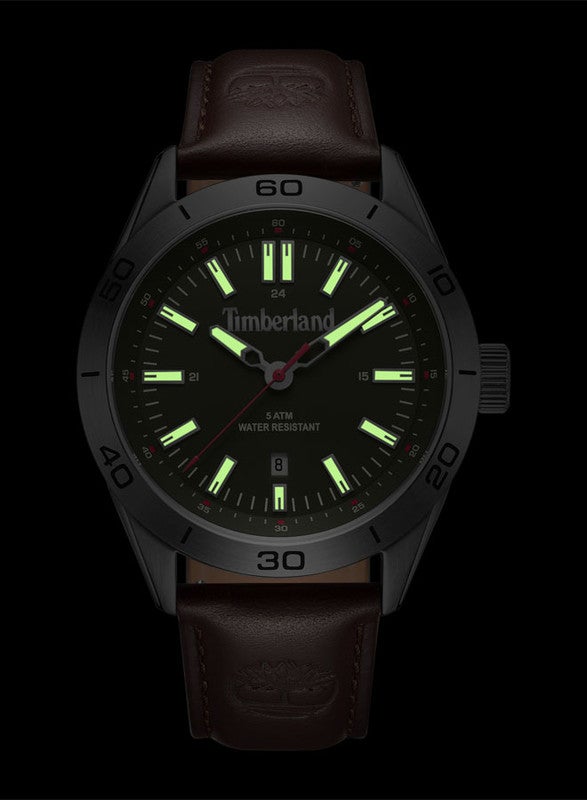 Timberland Men's Timberland Hillsboro Quartz - Mens Watch - Olive Dial, Brown Leather Strap  - Image 5