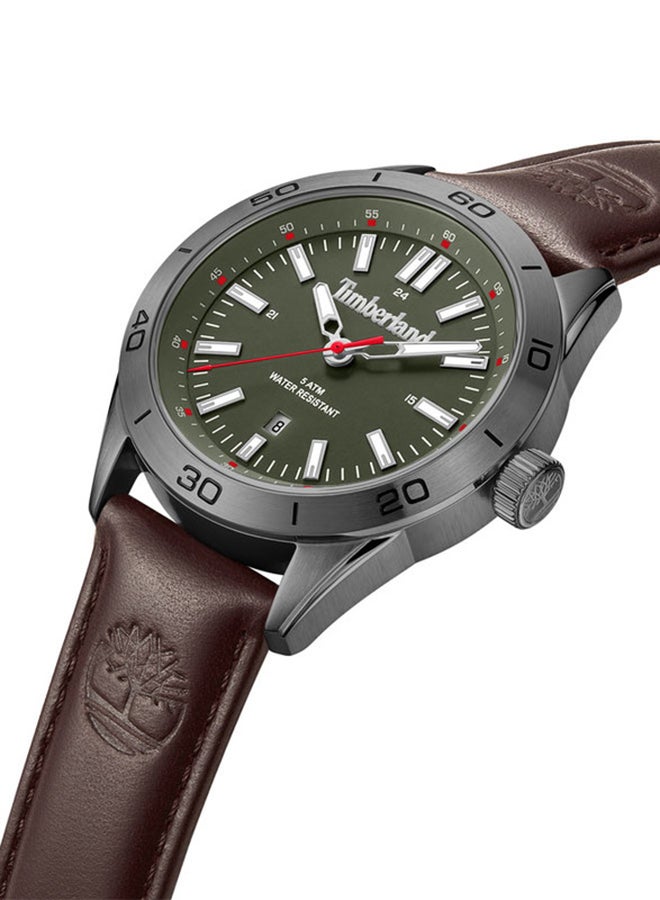 Timberland Men's Timberland Hillsboro Quartz - Mens Watch - Olive Dial, Brown Leather Strap  - Image 1