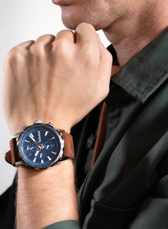 Timberland Men's Timberland Kennebunk Multifunction - Mens Watch - Blue Dial, Brown Leather Strap  - Image 4
