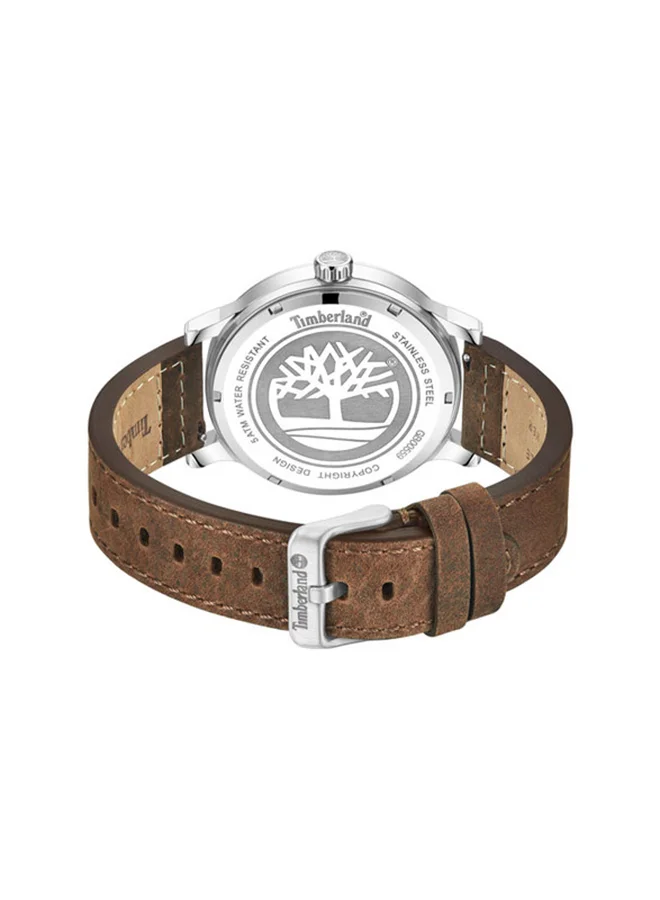 تمبرلاند Driscoll Men's Watch 46mm Analog Green Dial Brown Leather Strap