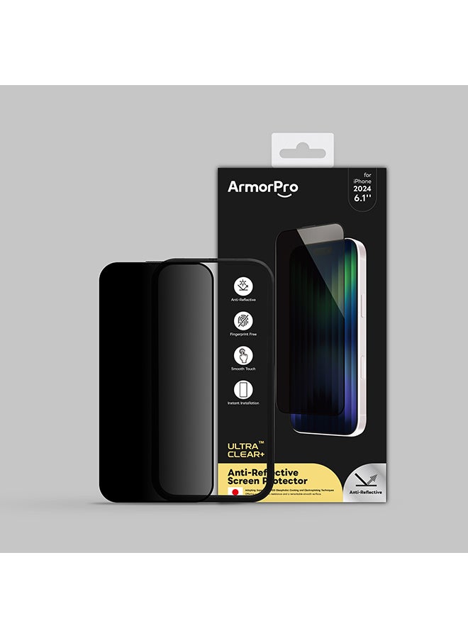ArmorPro Screen Protector Privacy AR For iPhone 16 (iPhone 2024 6.1") Black - Image 5