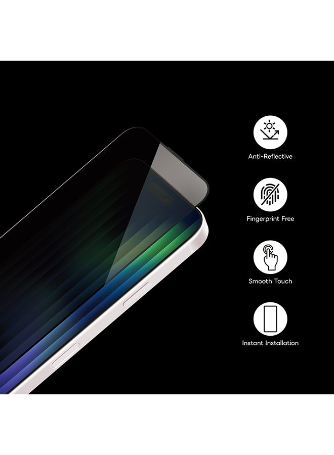 ArmorPro Screen Protector Privacy AR For iPhone 16 (iPhone 2024 6.1") Black - Image 4