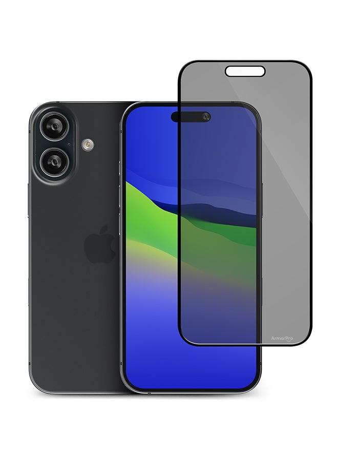 ارمور برو Screen Protector Privacy For iPhone 16 (iPhone 2024 6.1'') Black - Image 2