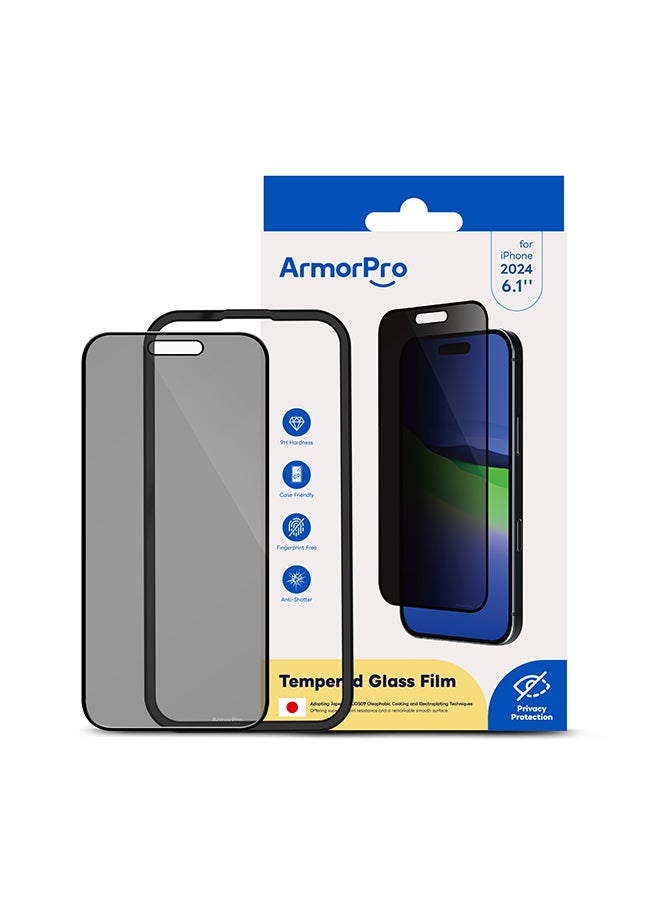 ارمور برو Screen Protector Privacy For iPhone 16 (iPhone 2024 6.1'') Black - Image 5