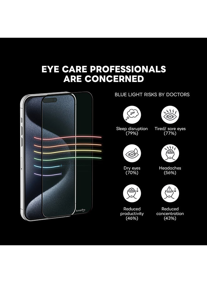 ArmorPro Screen Protector Eyesafe For iPhone 16 Pro Max (iPhone 2024 6.9") Clear - Image 4