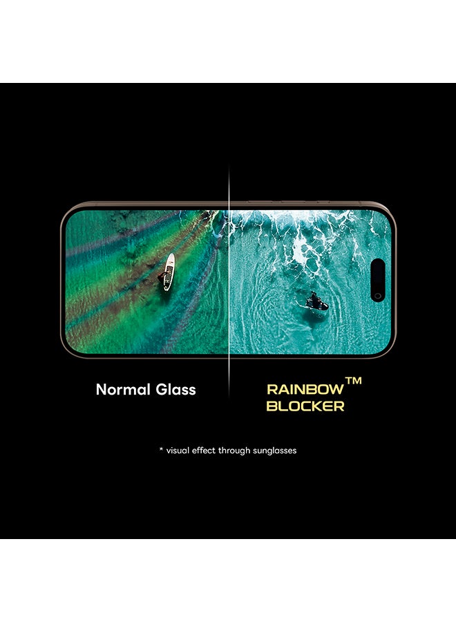 ArmorPro RainbowBlocker Screen Protector HD AR + Ant-Glare For iPhone 16 Pro (iPhone 2024 6.3") Clear - Image 3
