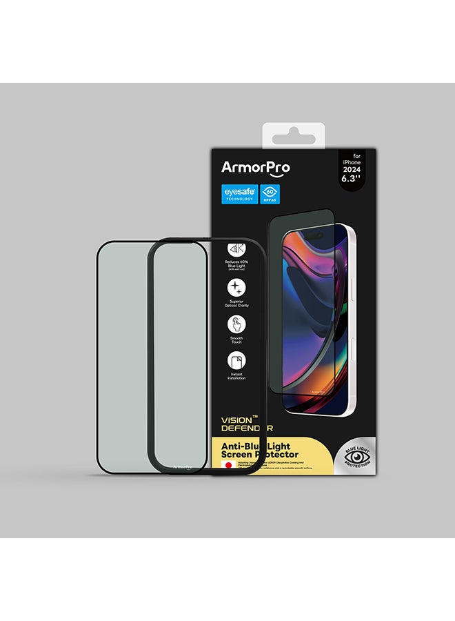 ArmorPro Screen Protector Eyesafe For iPhone 16 Pro (iPhone 2024 6.3") Clear - Image 5