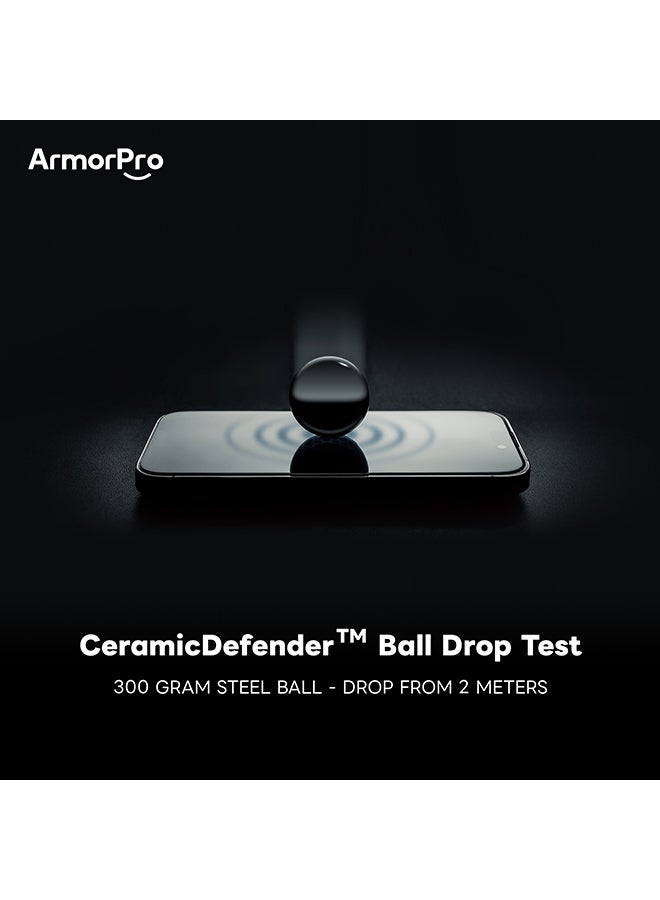 ArmorPro CeramicDefender Screen Protector HD For iPhone 16 Pro (iPhone 2024 6.3") Clear - Image 3