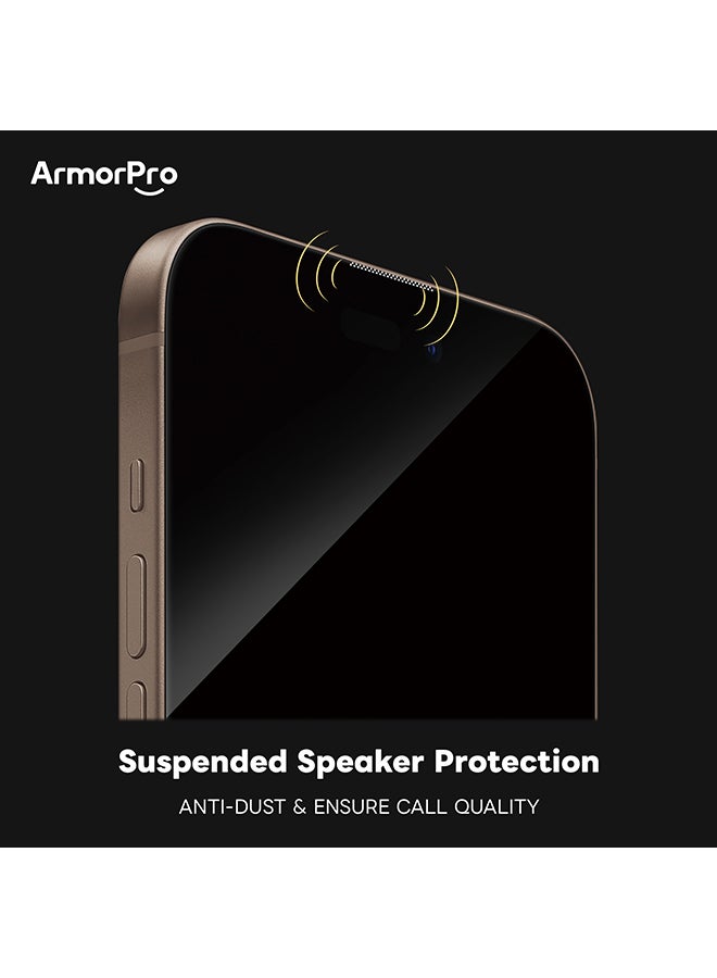 ArmorPro CeramicDefender Screen Protector HD For iPhone 16 Pro (iPhone 2024 6.3") Clear - Image 5