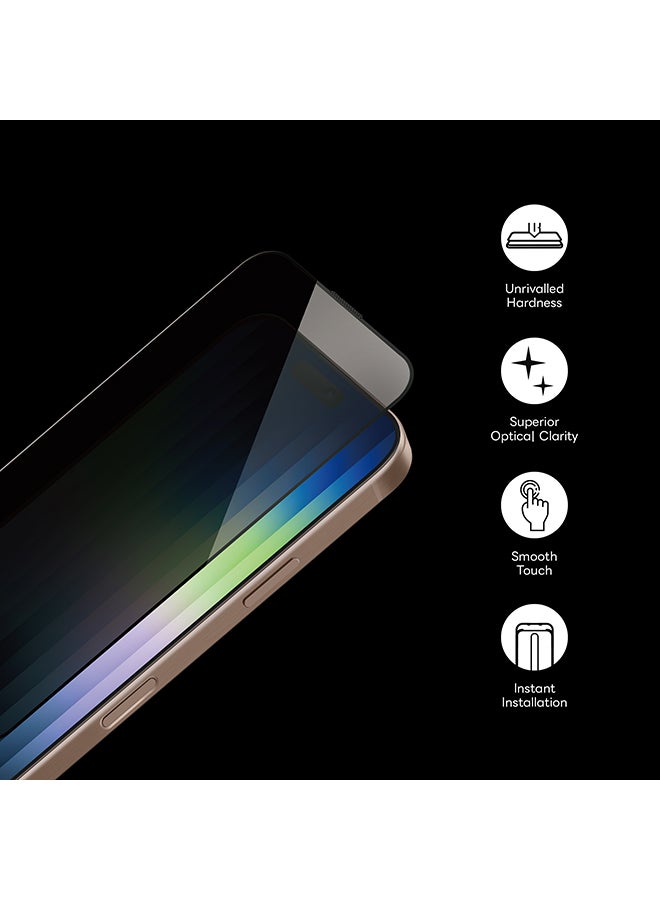 ArmorPro UltraHard Screen Protector Privacy For iPhone 16 Pro Max (iPhone 2024 6.9") Clear - Image 4