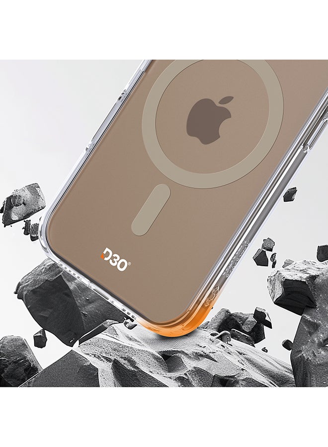 ArmorPro D3O Protected TPU PC Gold MagSafe Case for iPhone 16 Pro Max (6.9" 2024) Clear gold accent case with TPU PC hybrid construction MagSafe compatibility and advanced shock absorption Clear/Gold - Image 2