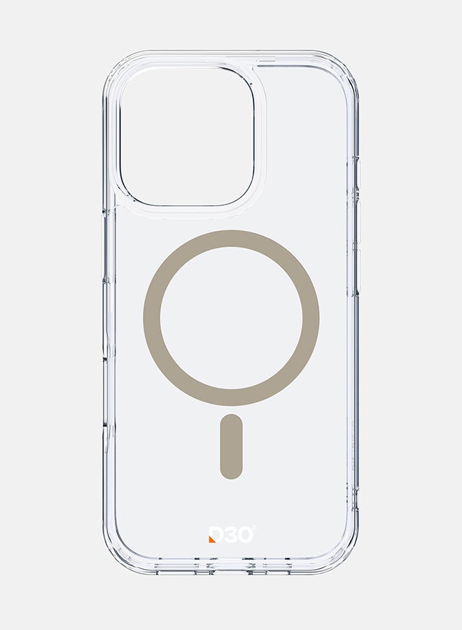 ArmorPro D3O Protected TPU PC Gold MagSafe Case for iPhone 16 Pro Max (6.9" 2024) Clear gold accent case with TPU PC hybrid construction MagSafe compatibility and advanced shock absorption Clear/Gold - Image 5