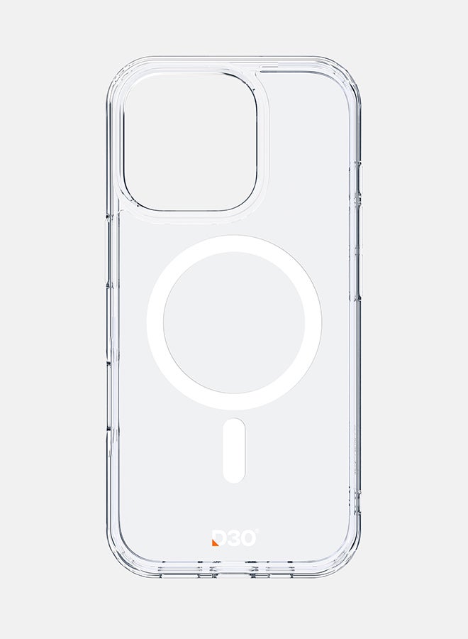 ArmorPro D3O Protected TPU PC White MagSafe Case for iPhone 16 Pro Max (6.9" 2024) Clear white hybrid case with D3O impact cushioning MagSafe magnetic fit and reinforced corner protection Clear/White - Image 5