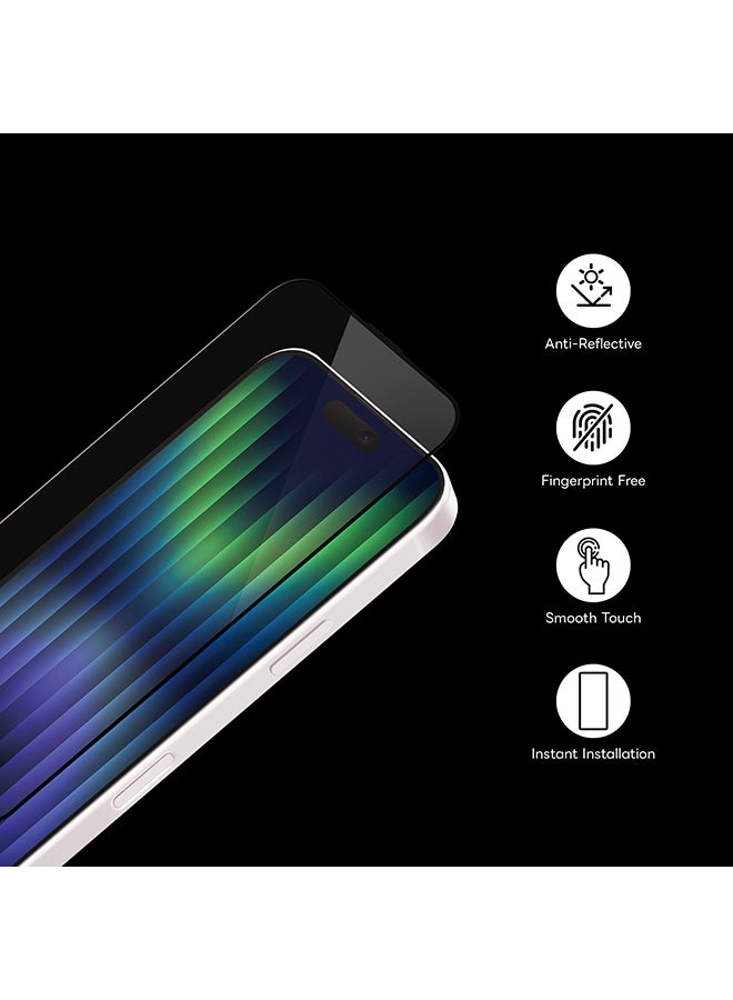 ArmorPro RainbowBlocker Screen Protector HD AR + Ant-Glare For iPhone 16 (iPhone 2024 6.1") Clear - Image 4