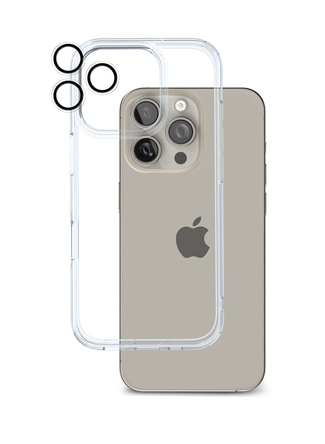 ArmorPro 3-in-1 Combo (HD Screen Protector & Camera Lens & Clear Case) HD For iPhone 16 Pro (iPhone 2024 6.3") Clear - Image 2