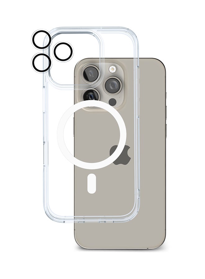 ArmorPro 3-in-1 Combo (Privacy Screen Protector & Camera Lens & Clear Case with Magsafe) For iPhone 16 Pro (iPhone 2024 6.3") Multicolor - Image 2