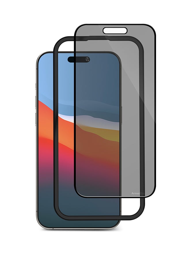 ArmorPro 3-in-1 Combo (Privacy Screen Protector & Camera Lens & Clear Case with Magsafe) For iPhone 16 Pro (iPhone 2024 6.3") Multicolor - Image 3