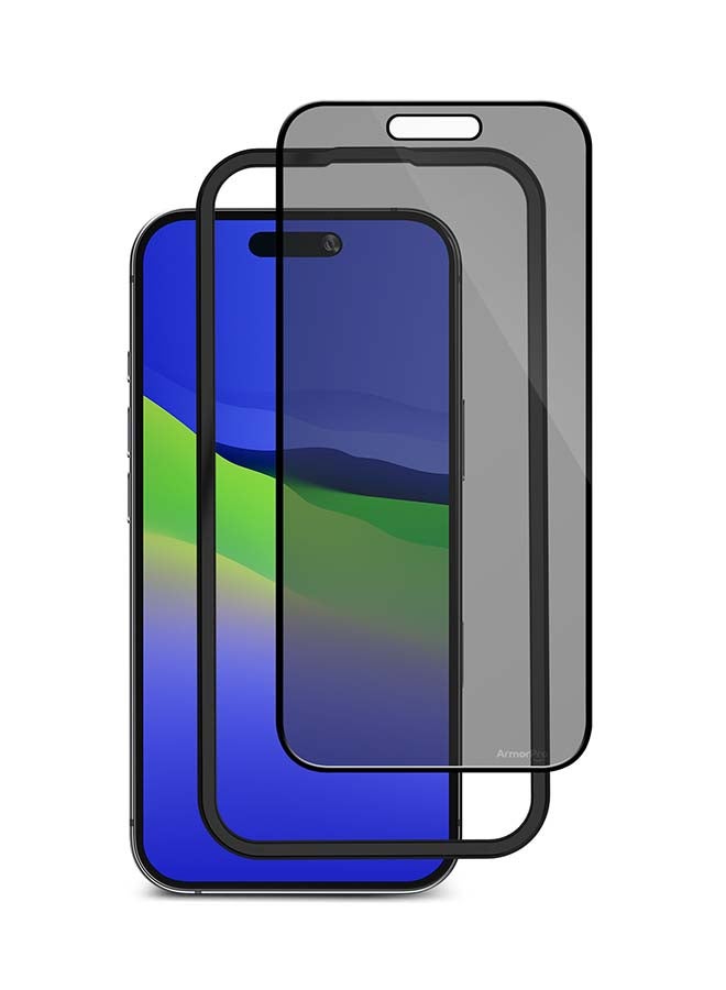 ارمور برو 3-in-1 Combo (Privacy Screen Protector & Camera Lens & Clear Case) For iPhone 16 (iPhone 2024 6.1") Multicolor - Image 3