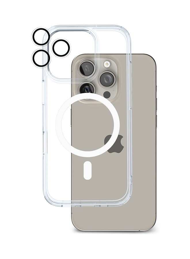 ArmorPro 3-in-1 Combo (HD Screen Protector & Camera Lens & Clear Case with Magsafe) HD For iPhone 16 Pro (iPhone 2024 6.3") Clear - Image 2