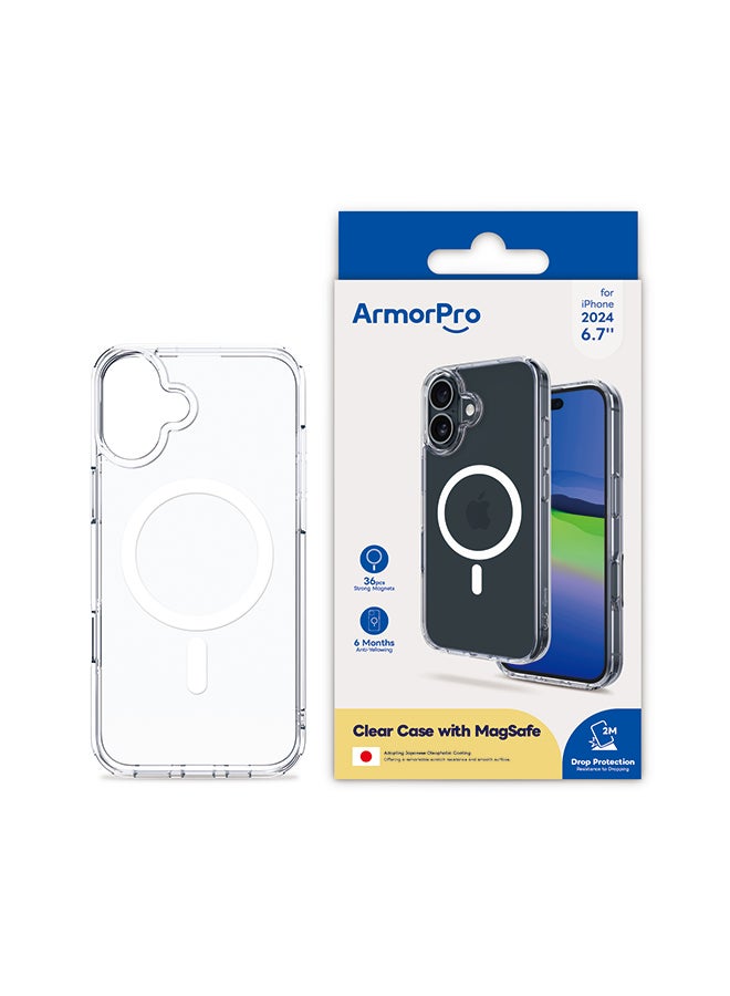ArmorPro Case with MagSafe For iPhone 16 Plus (iPhone 6.7 2024) Clear - Image 1