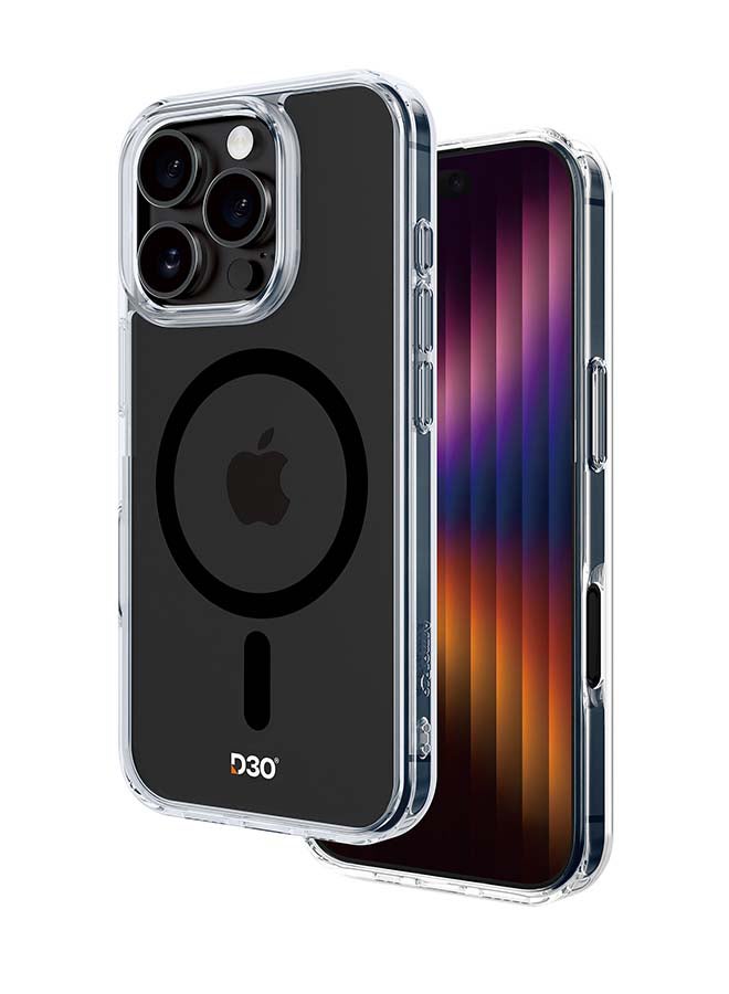 ArmorPro D3O Protected TPU+PC Black MagSafe Case For iPhone 16 Pro Max (iPhone 6.9 2024) Clear/Black - Image 1
