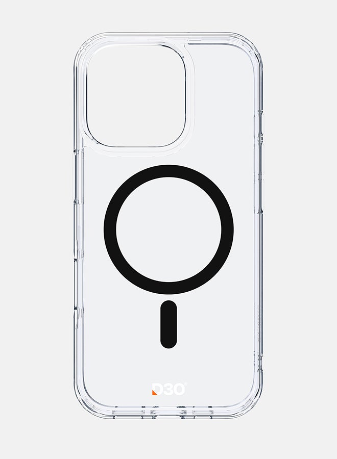 ArmorPro D3O Protected TPU+PC Black MagSafe Case For iPhone 16 Pro Max (iPhone 6.9 2024) Clear/Black - Image 5