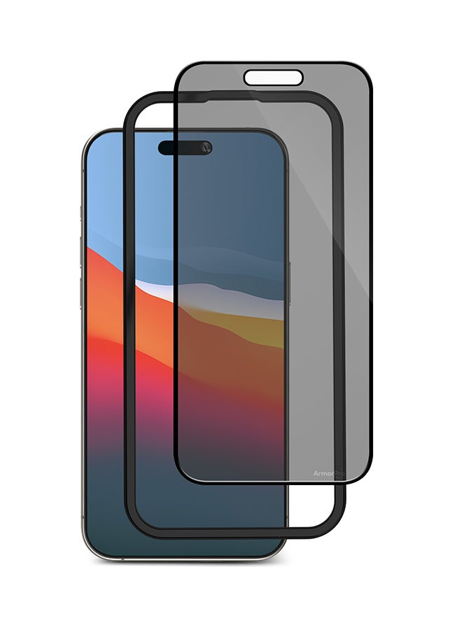 ارمور برو مجموعة 3 في 1 (واقي شاشة الخصوصية وعدسة الكاميرا والجراب الشفاف) لهاتف iPhone 16 Pro (iPhone 2024 6.3 بوصة) - Image 3