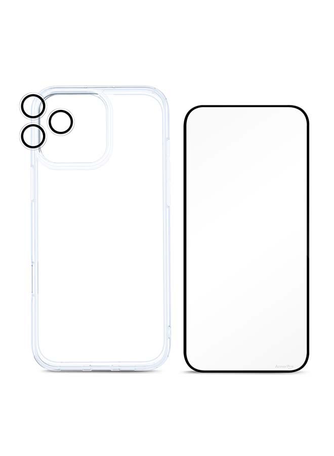 ArmorPro 3-in-1 Combo (HD Screen Protector & Camera Lens & Clear Case) HD For iPhone 16 Pro Max (iPhone 2024 6.9") Clear - Image 1