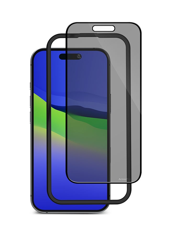 ArmorPro 3-in-1 Combo (Privacy Screen Protector & Camera Lens & Clear Case with Magsafe) For iPhone 16 (iPhone 2024 6.1") Multicolor - Image 3