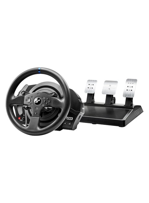 T300RS GT, Racing Wheel and 3 Pedals, PS4 and PC, REALSIMULATOR Force Feedback, Brushless Motor, Dual-Belt System, Magnetic Technology, Interchangeable Wheel, works with PS5 Games
